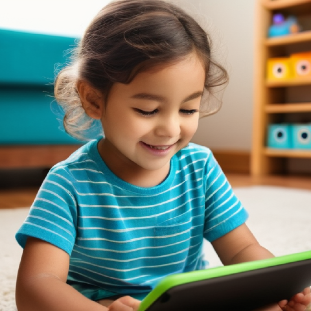 알파세대와 마케팅의 윤리적 측면 - Early Digital Immersion & Interactive Learning**
A cheerful preschool-aged child, approximately 4-5 ...